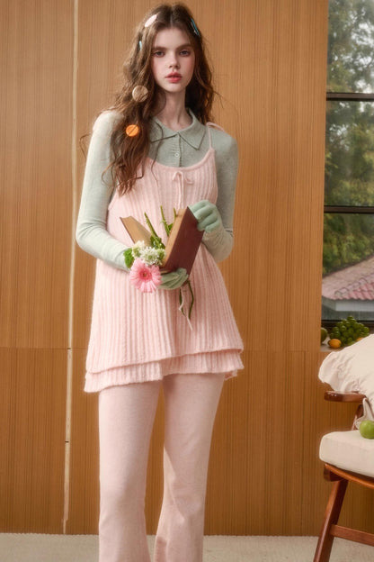 Soft Gemstone Wool Pants Set-Up