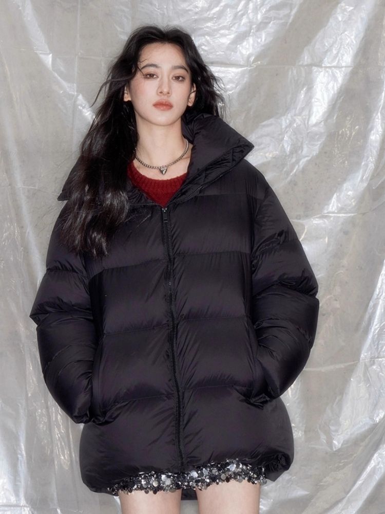 Quilted Standing Collar Light Down Jacket