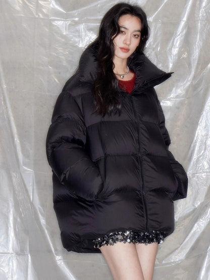 Quilted Standing Collar Light Down Jacket