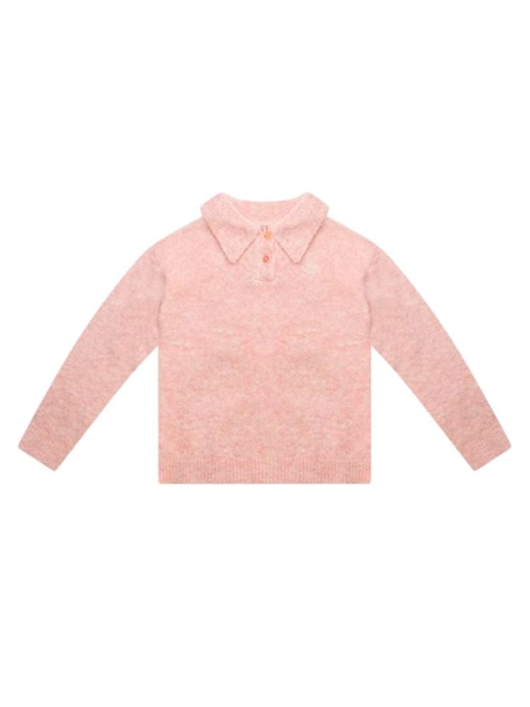 Polo neck top knitted sweater