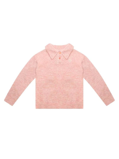 Polo neck top knitted sweater