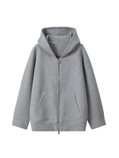 Zipper Hooded Sweatshirt Coat