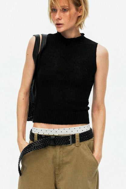 Multi-Color Mohair Knitted Vest