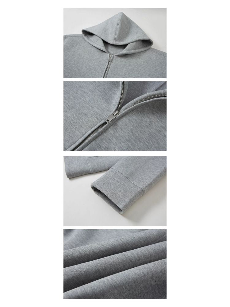 Zipper Hooded Sweatshirt Coat