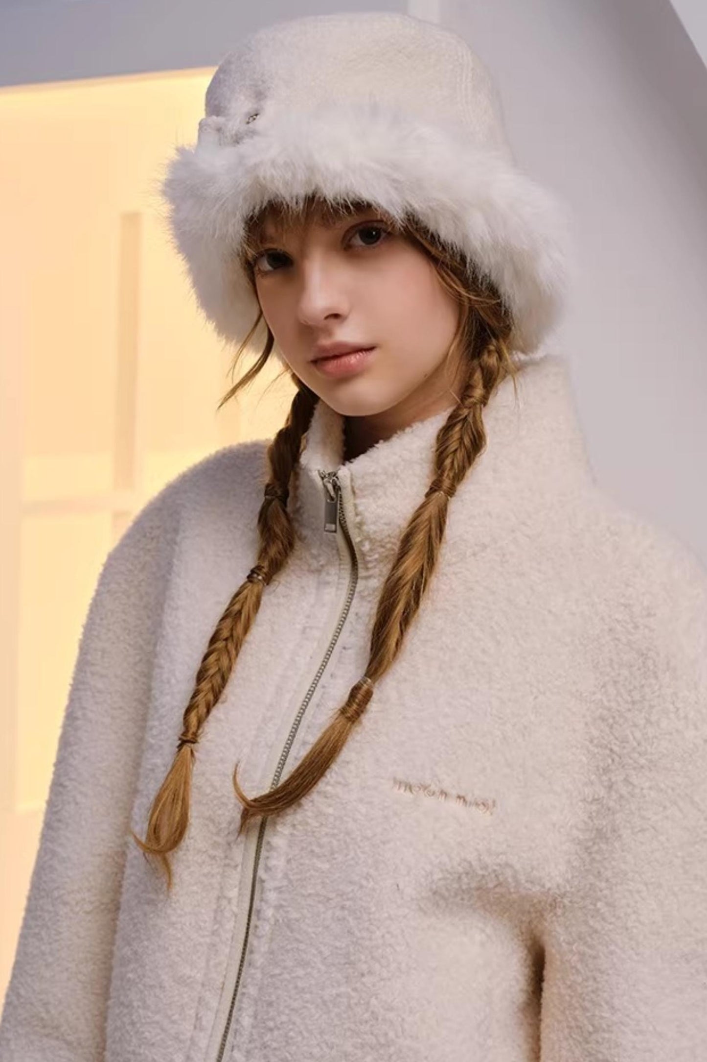 Reversible Faux Fur Beret Hat