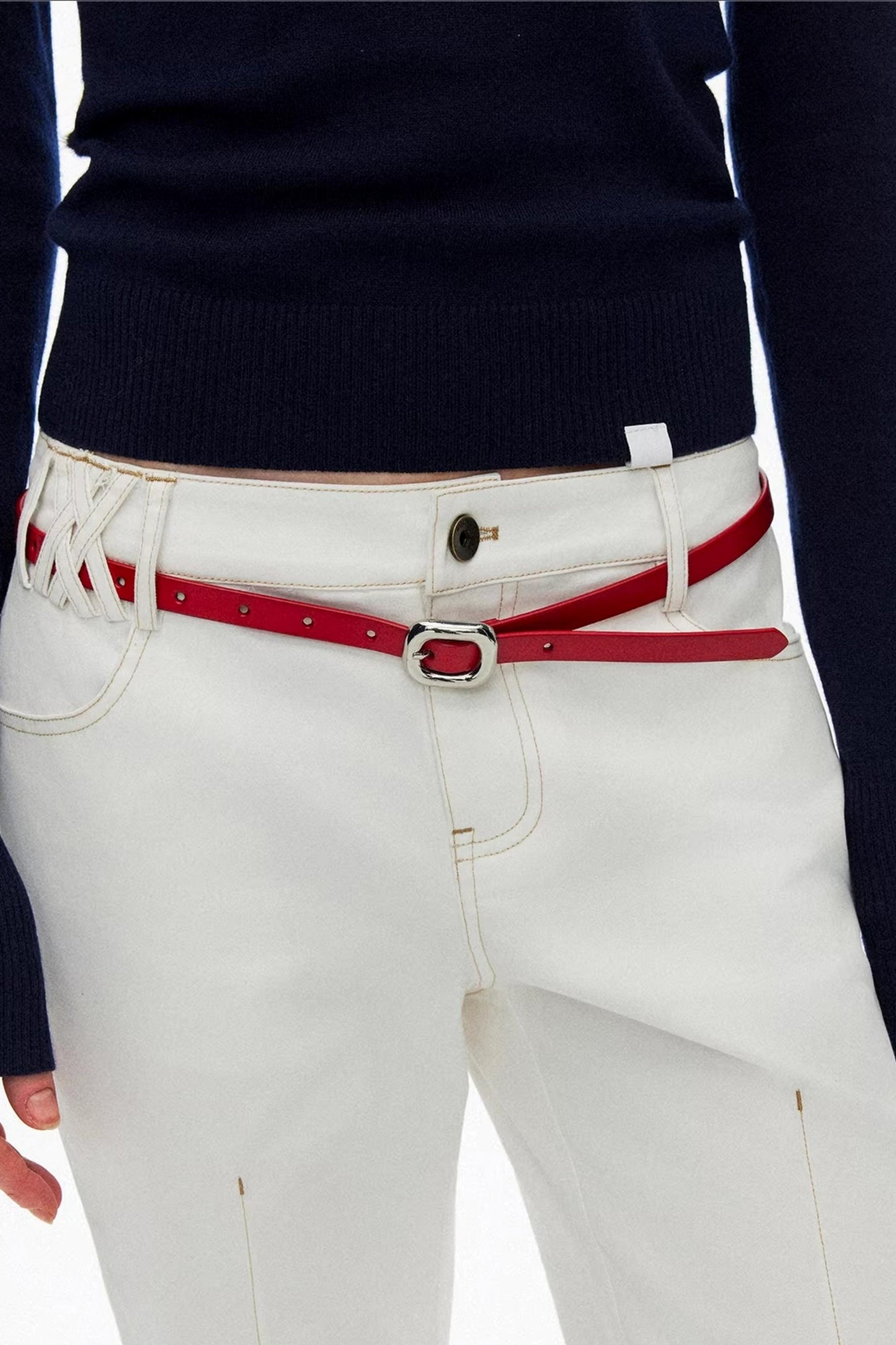 Vintage Exposed Seam Flared Capris