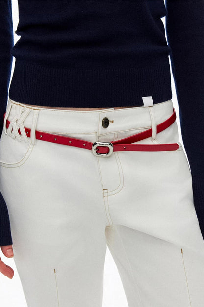 Vintage Exposed Seam Flared Capris