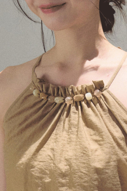 Floral Lace-Up Camisole