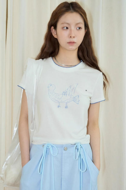 Tencel Parent-Child Short-Sleeved T-Shirt