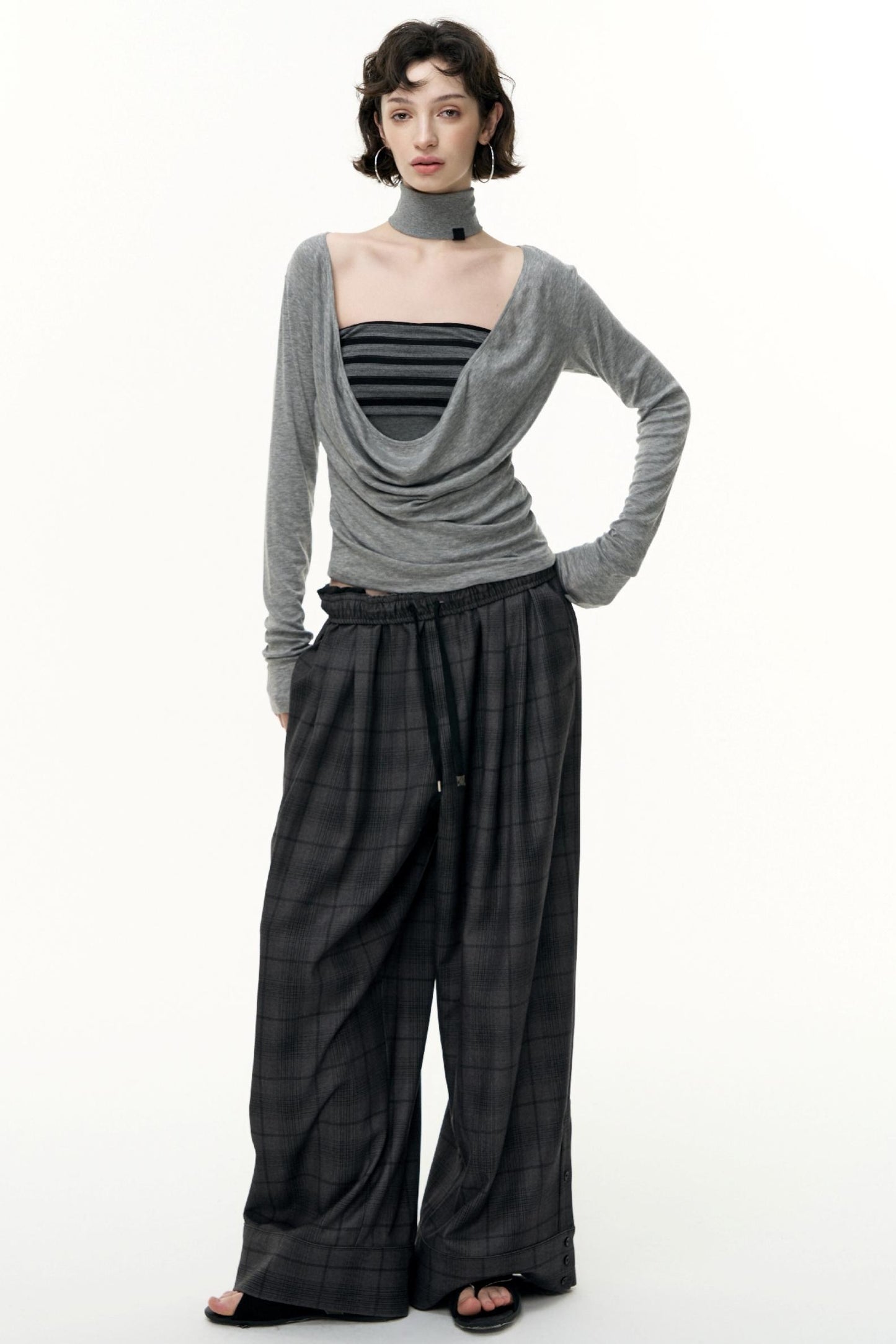 Fantasy Lyocell Collar Long-Sleeved T-Shirt