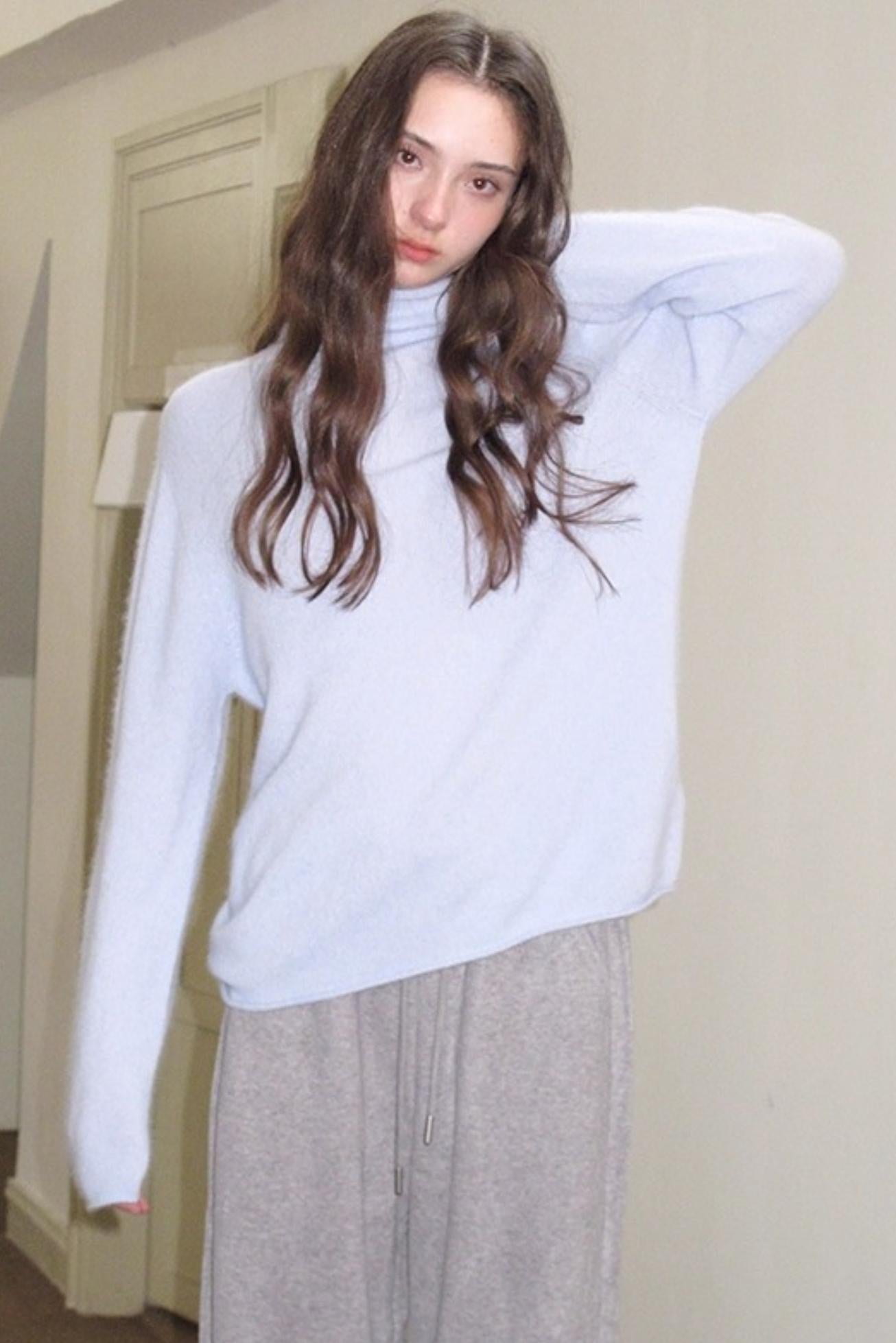 Superfine Wool Mint Sweater