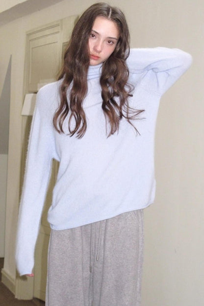 Superfine Wool Mint Sweater