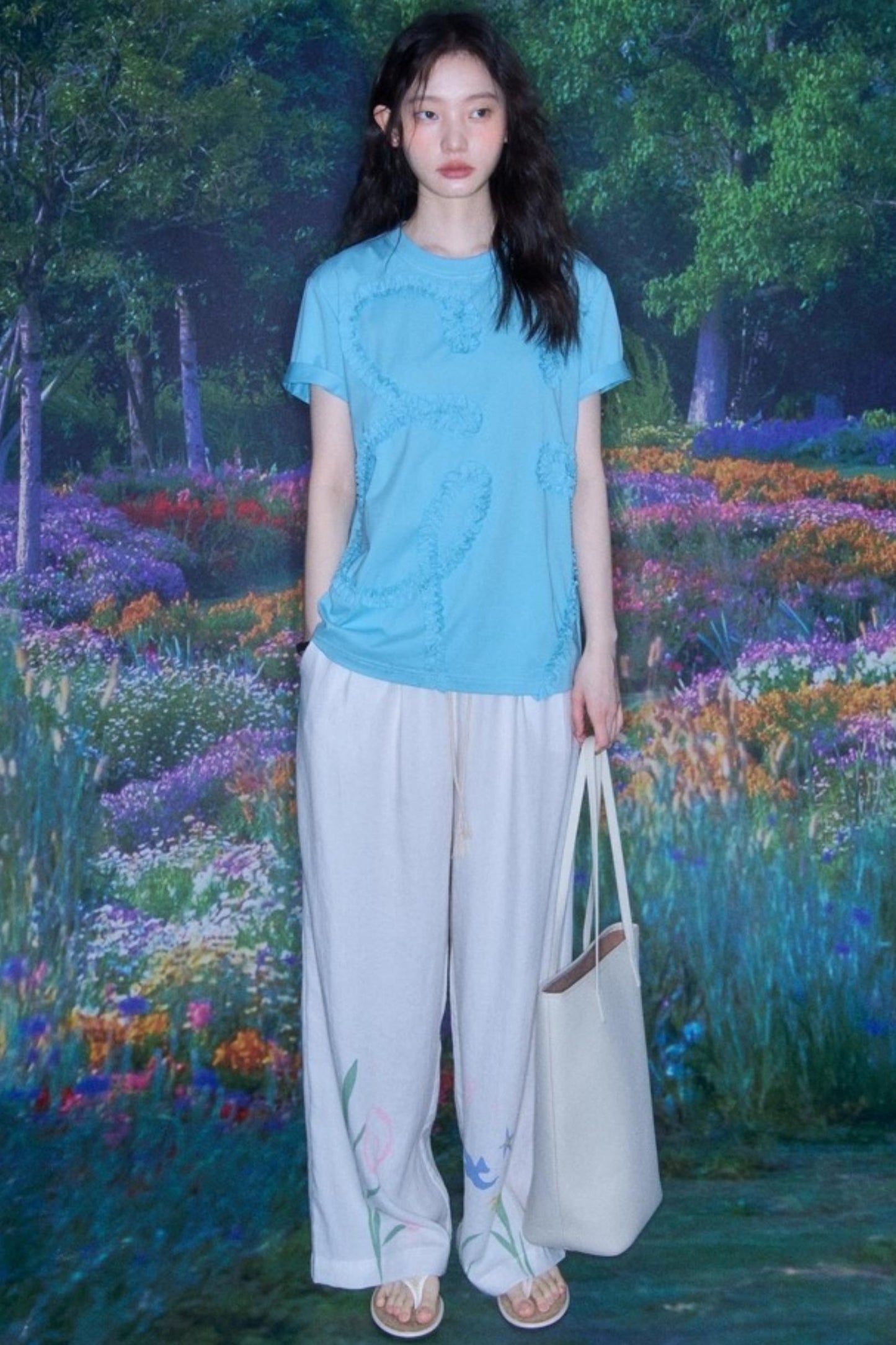 Morning Dew Tulip Tencel Linen Strappy Set-Up