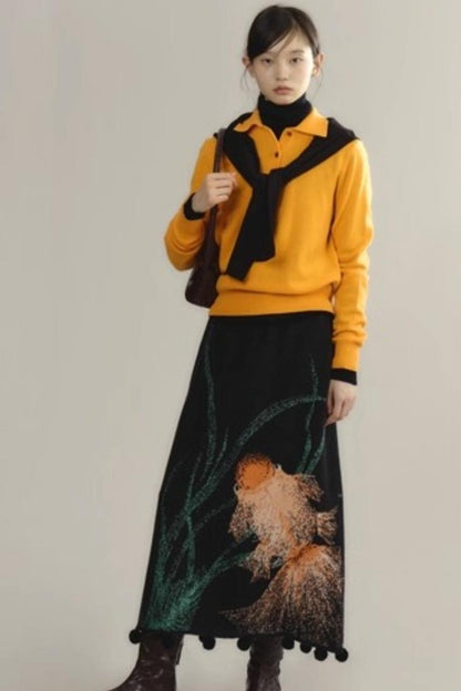 Niche Wool Polo Sweater