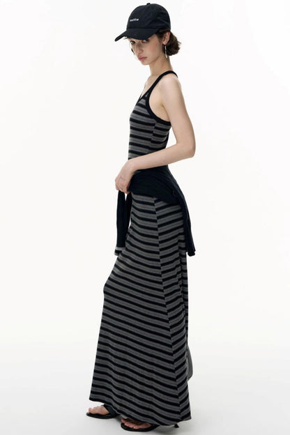 Tencel Striped Camisole Slim Dress