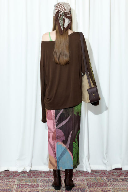 Vintage Mosaic Slanted Shoulder T-Shirt