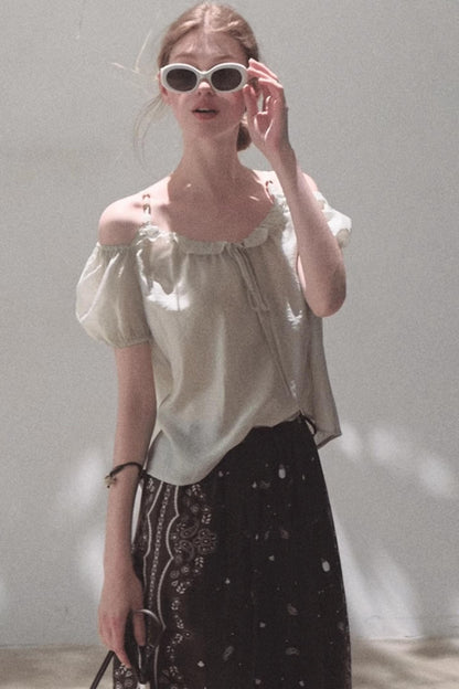 Summer Breeze Bubble Sleeve Top