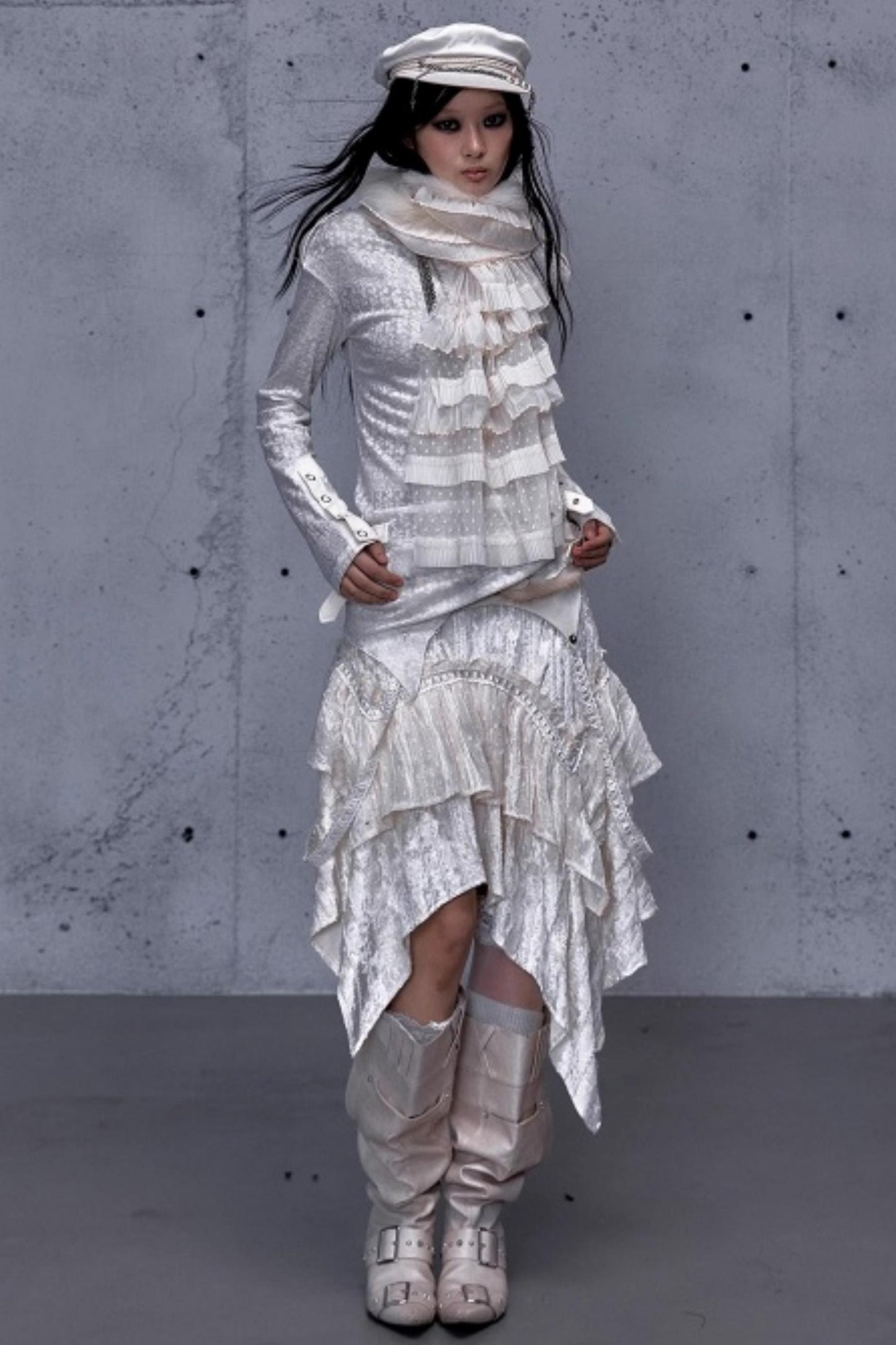 Retro Velvet Lace Skirt