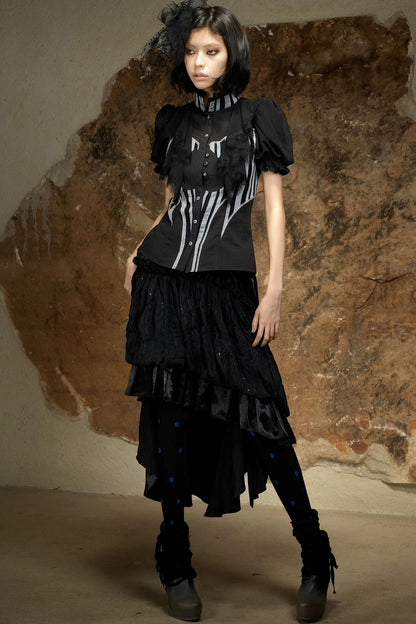 Retro Palace Puff Sleeve Blouse