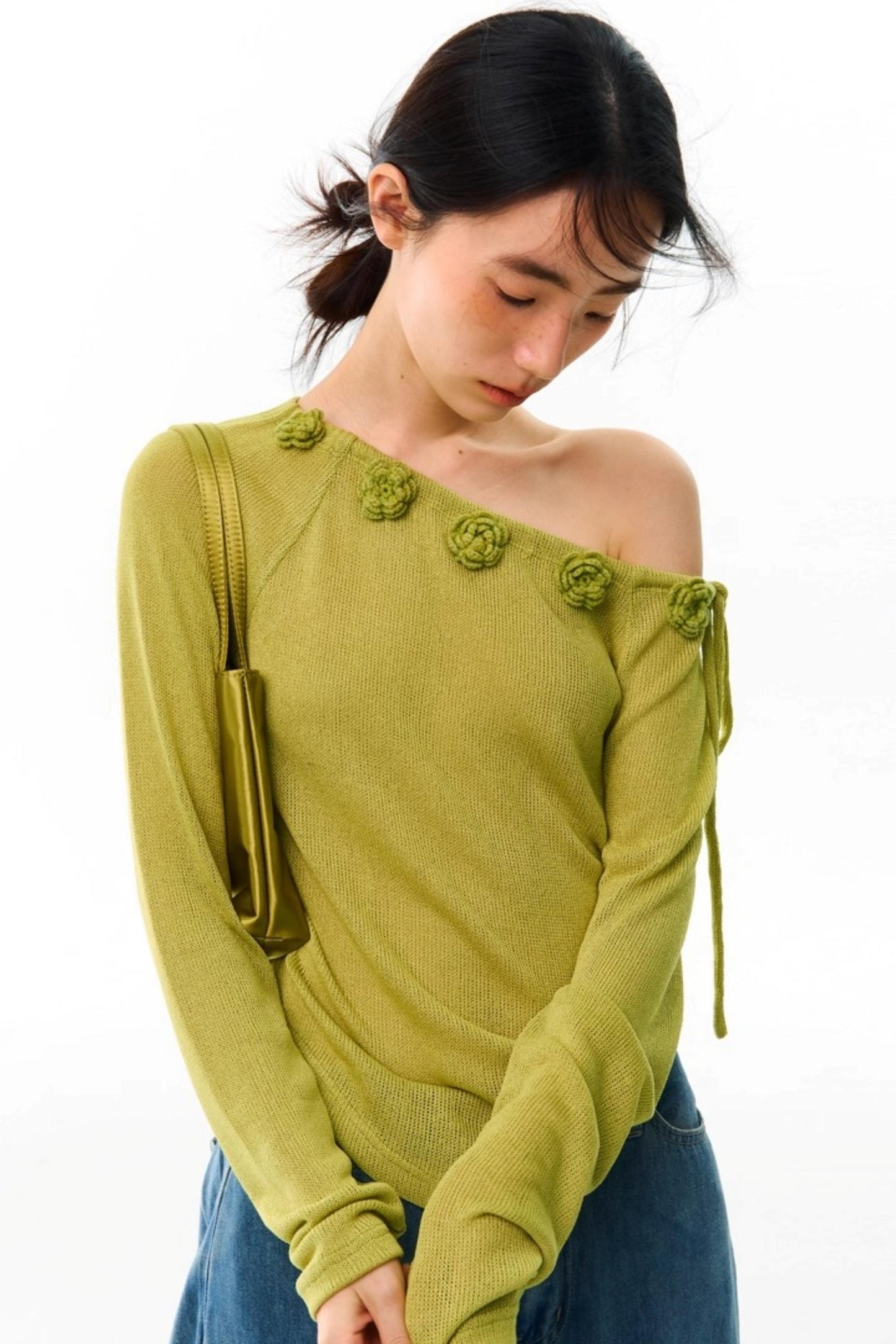 Flower Crochet Knit Top