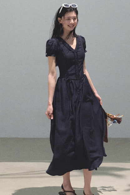 Blue Hour V-neck Dress