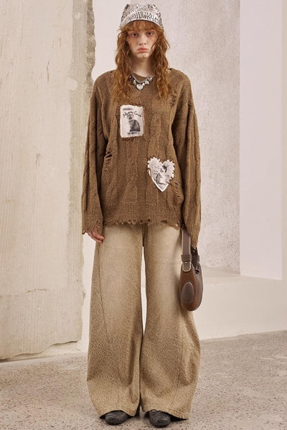 Leopard Print Straight Loose Pants