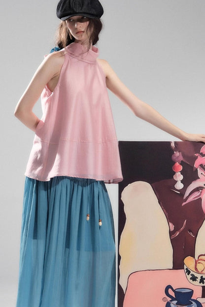 Sea Glass Tencel Ruffle Crop Dress Set-Up