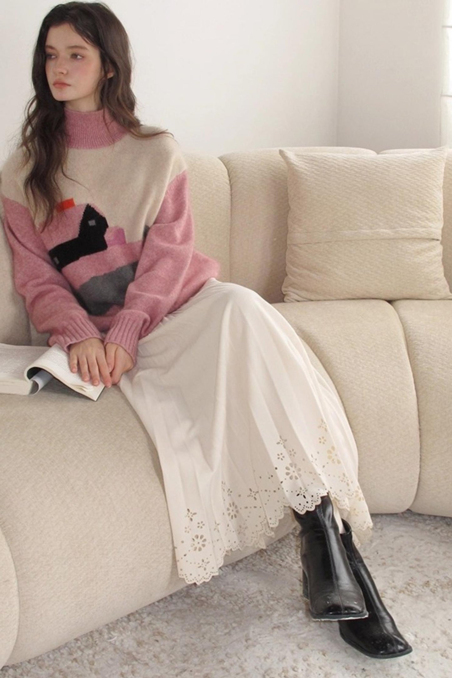 Rin's Poem Pleated Skirt