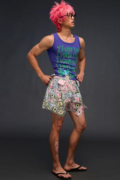 Money Printed Cargo Pants