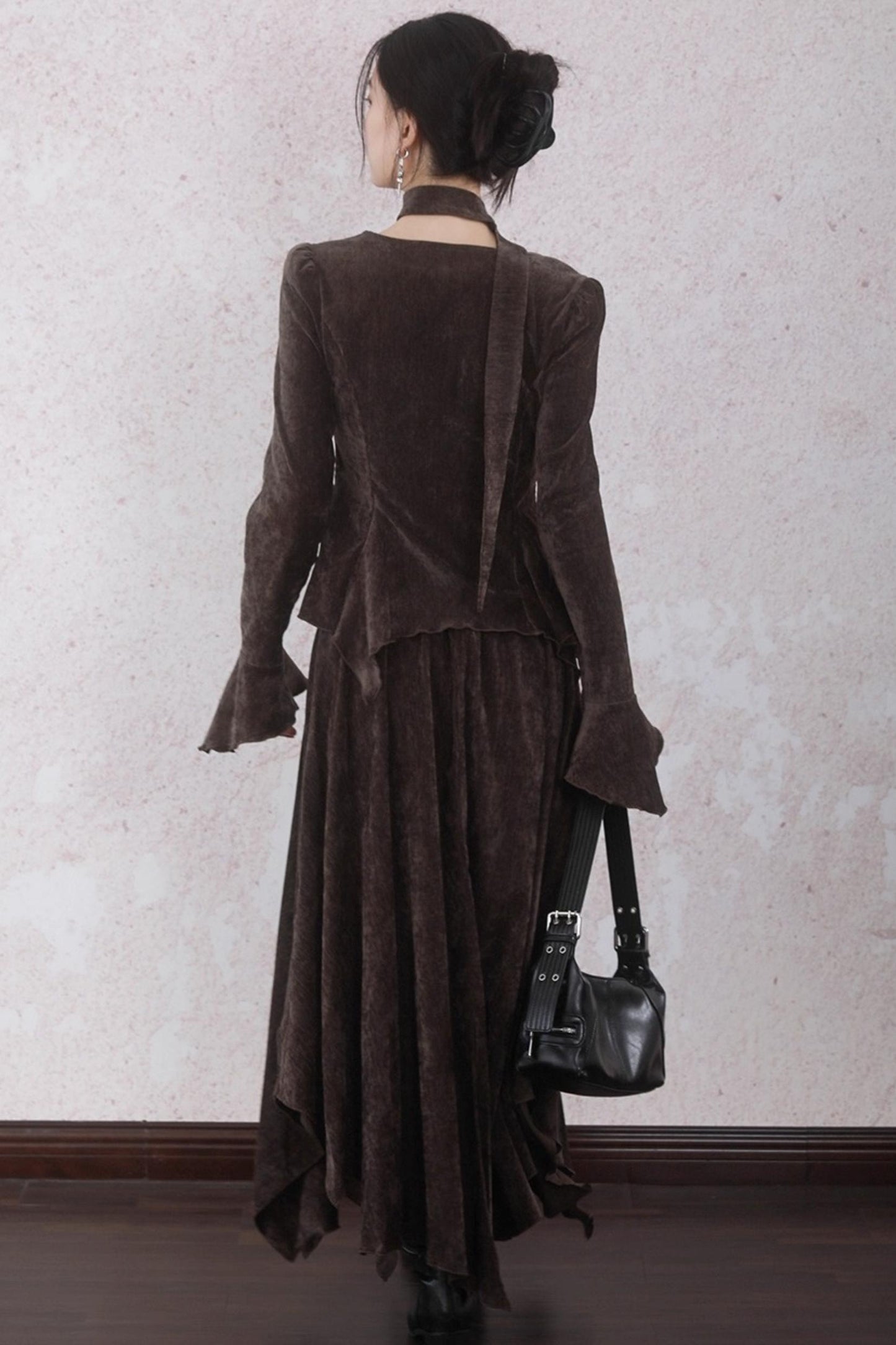 Winter Velvet Top Skirt Set-Up