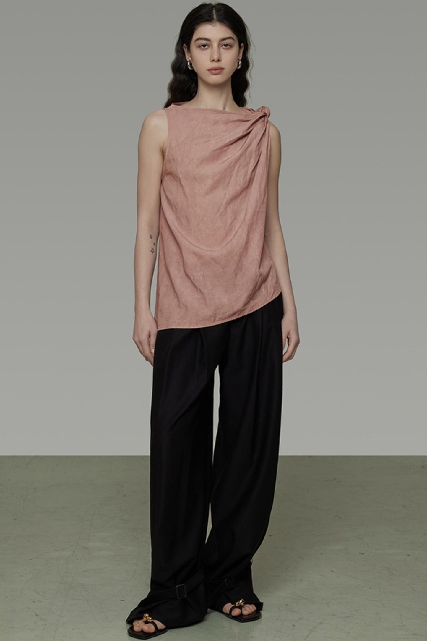 Twisted Pink Sleeveless Camisole