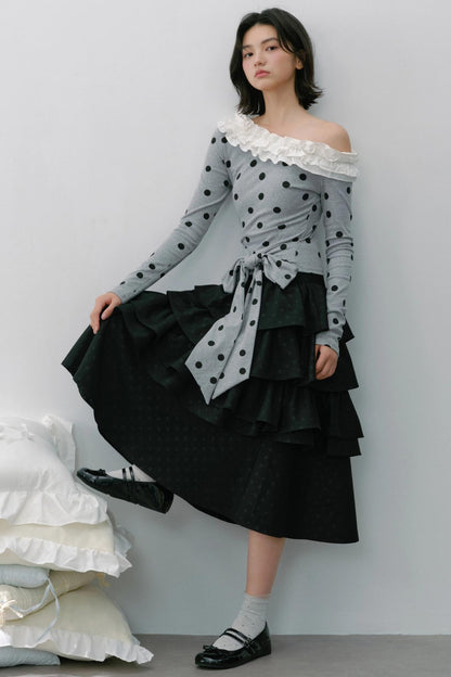 Vintage Flower Puffy Skirt