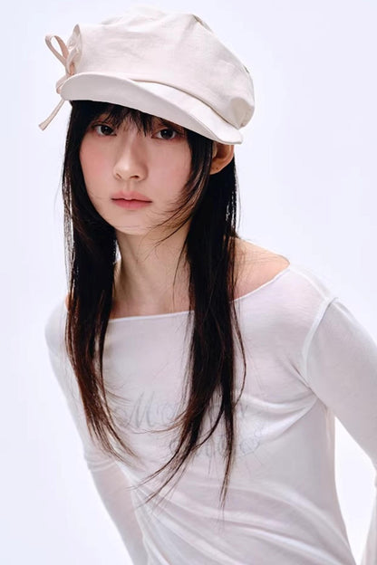 Irregular Pleats Newsboy Cap