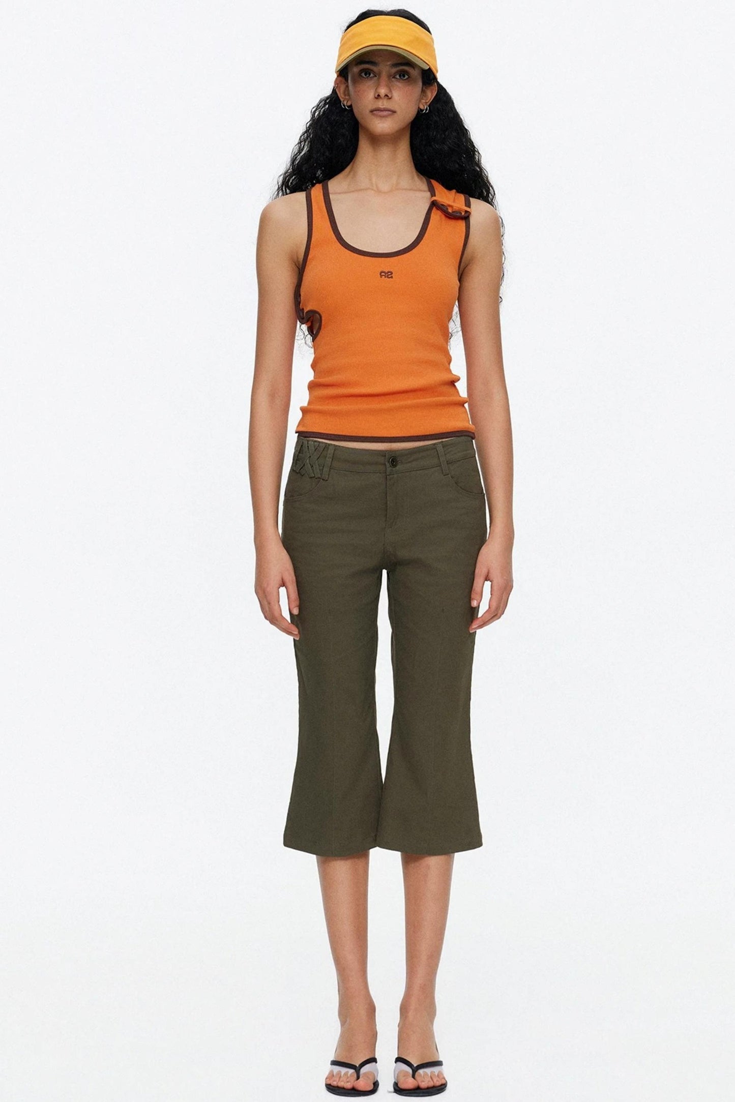 Asymmetrical Color-Blocking Tank Top