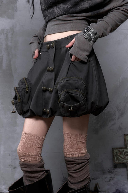 Court Street Leather Skirt
