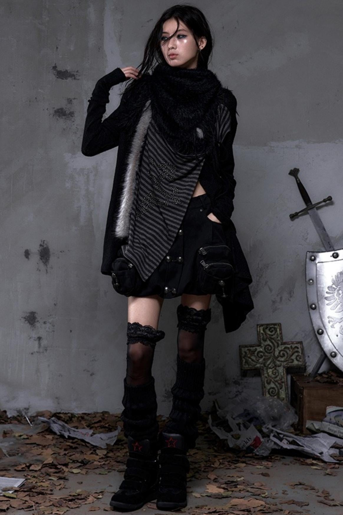 Vintage Fringe Triangle Scarf