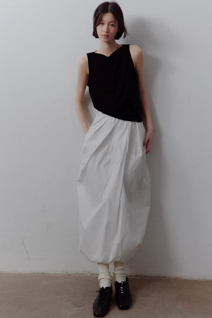 Draped Off-Shoulder Slimming Top