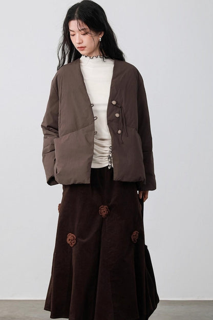 Fallen Leaves V-Neck Jacket