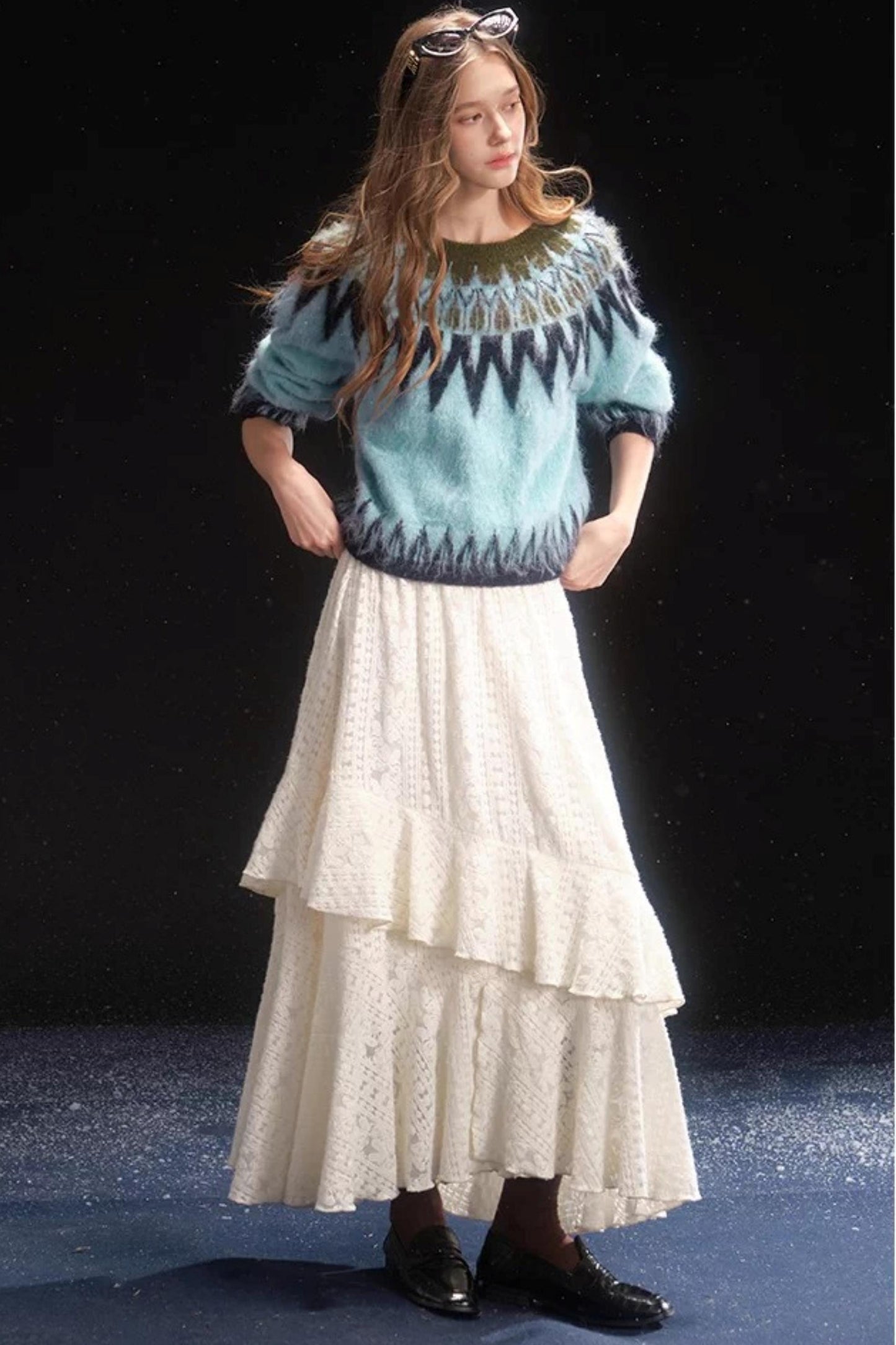 Brushed Alpaca Fair Isle Sweater