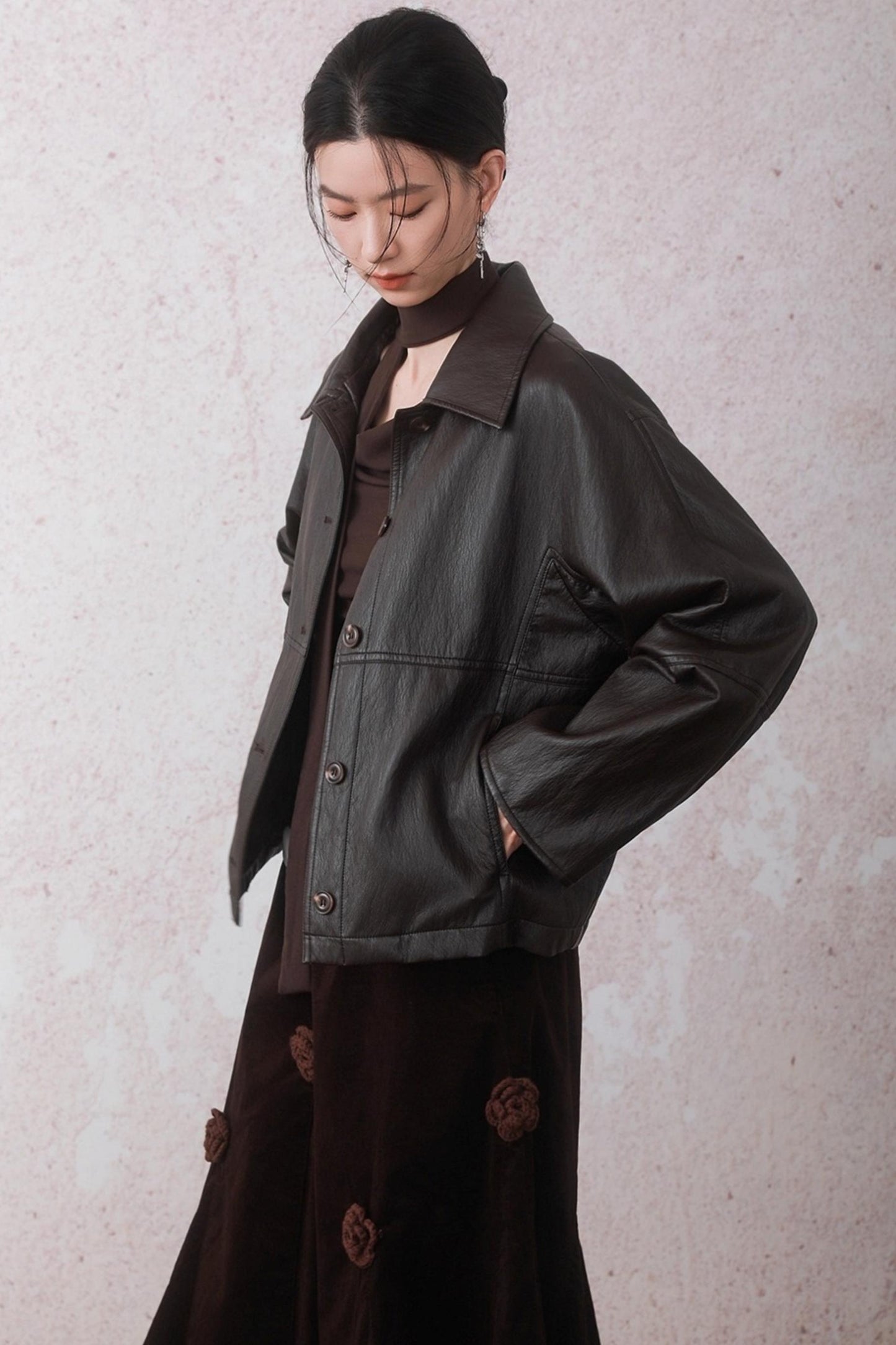 Caramel Coffee Leather Jacket