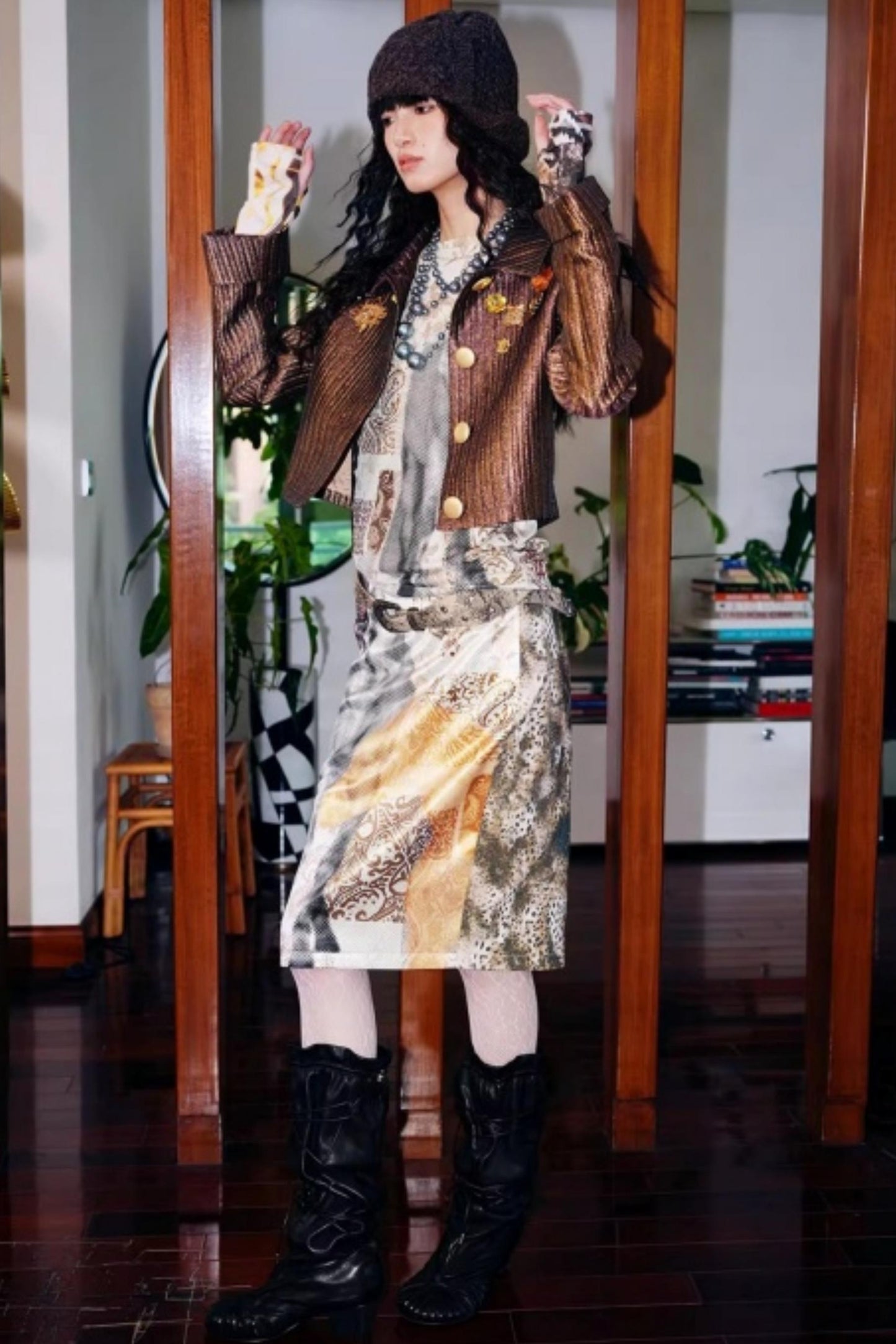 Autumn Niche Printed Sleeve Top