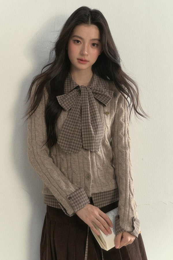 Retro Twist Knit Sweater