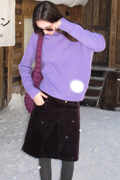 Mint Violet Wool Sweater