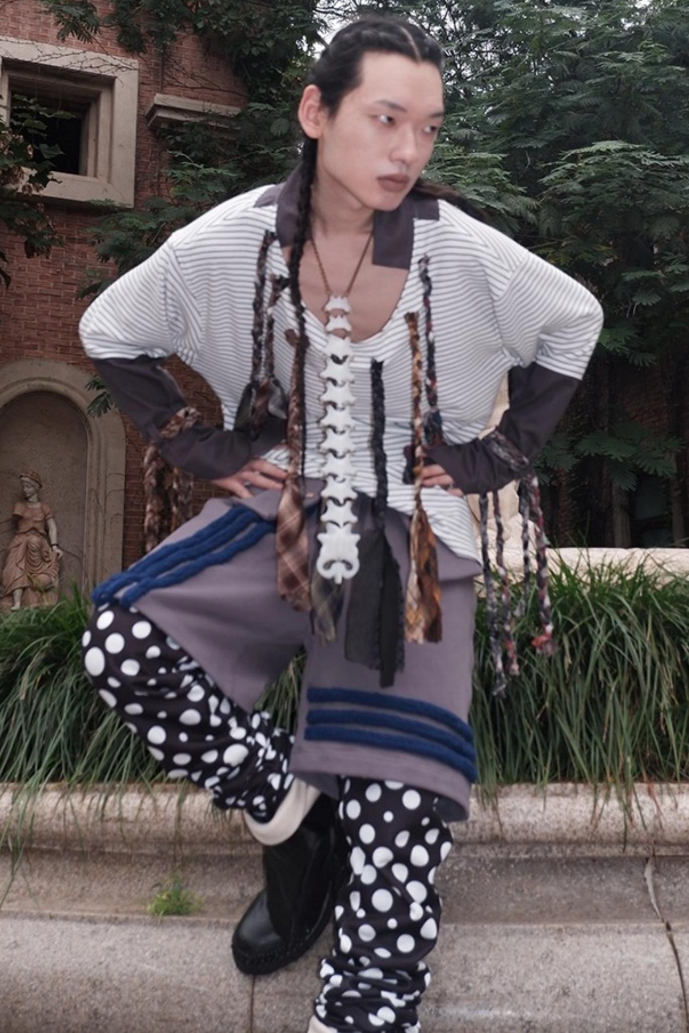 Multi-Tie Loose Long Sleeves Top