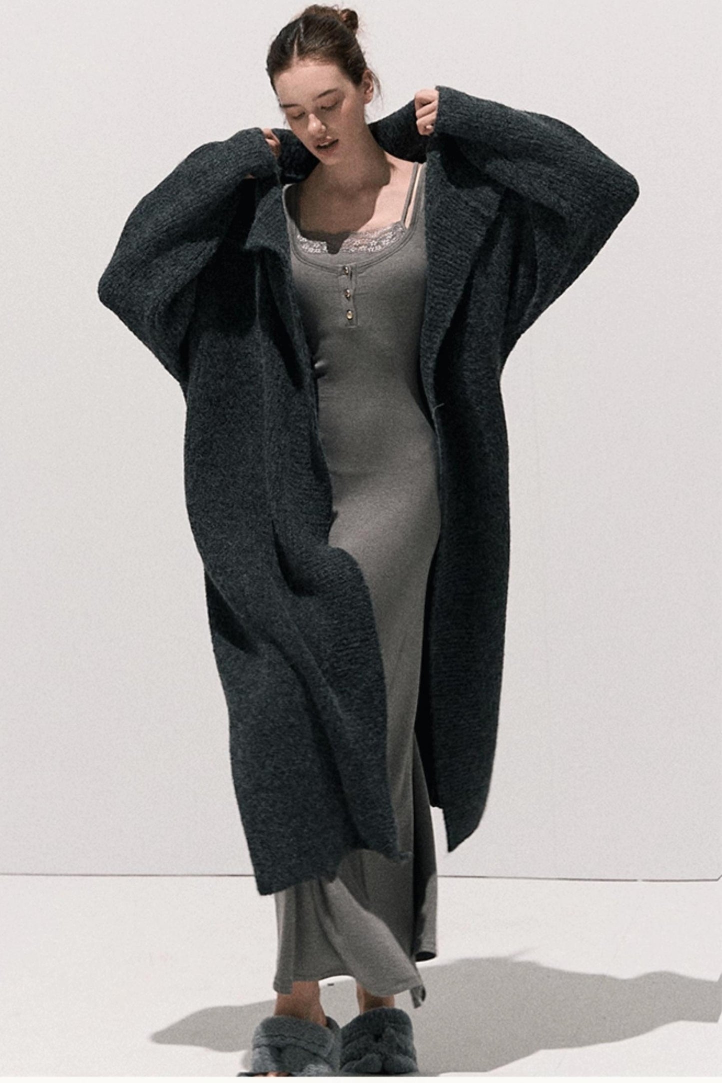 Basic Lace Knit Waist Dress