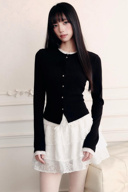 Flower Knit Cardigan