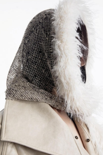 Snow Particles Wool Scarf