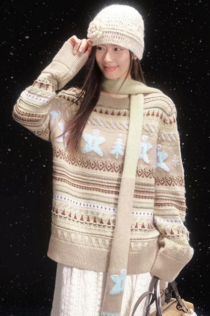 Gingerbread Fair Isle Sweater Set