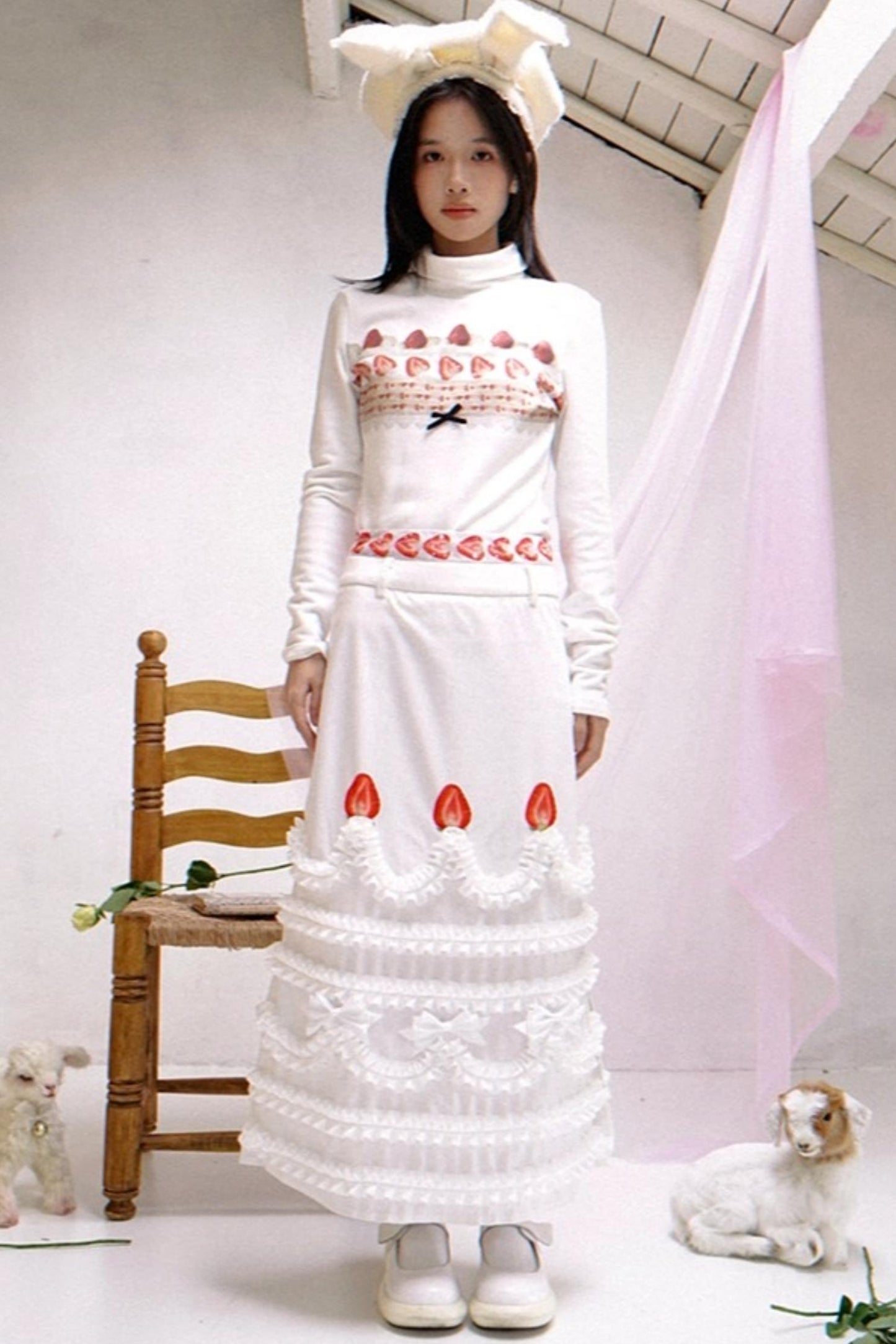 Happy Strawberry Cake Skirt