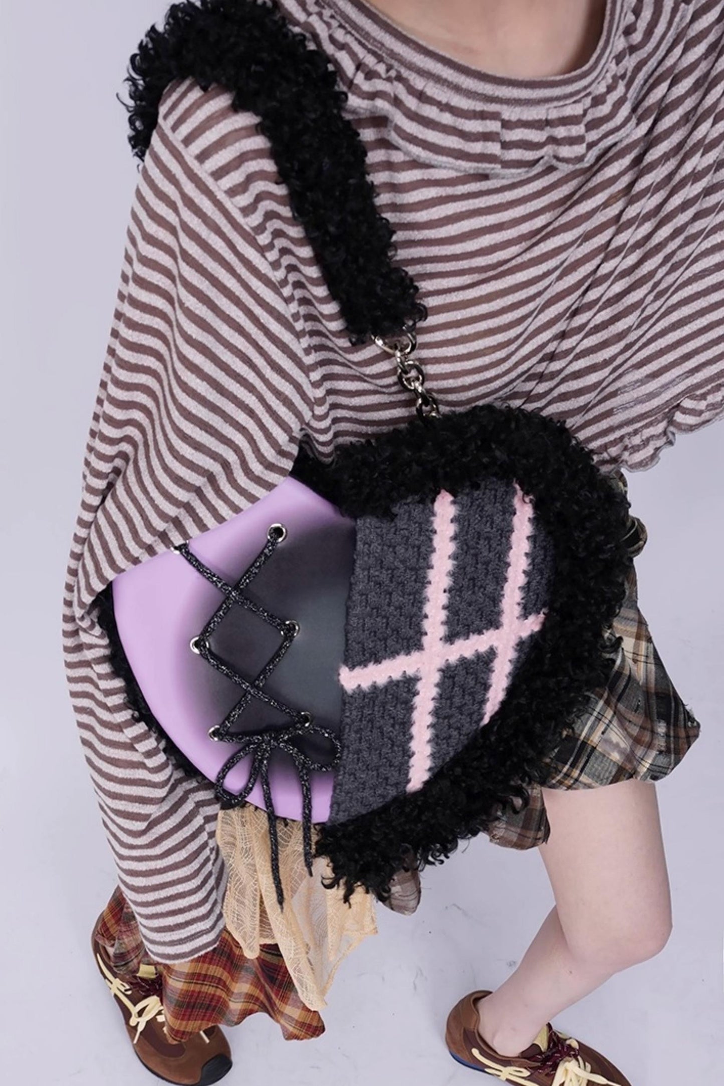 Graffiti Patchwork Heart Bag